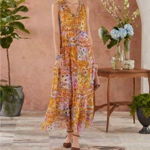 Johnny Was silk “Arista” maxi dress. New with tags.